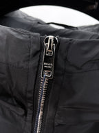 Long jacket zipper with Prada logo pull tab