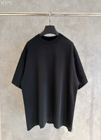 Balenciaga black short-sleeve T-shirt on hanger, crew neck