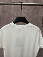 White short-sleeve T-shirt with plain back panel
