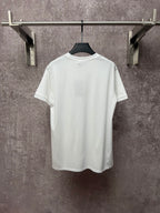 White short-sleeve T-shirt with plain back