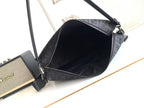 Fendi zippered bag with top handle and crossbody strap, interior visible