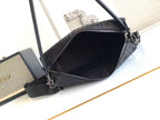 Fendi bag open top with long strap and silver zipper track, dark interior