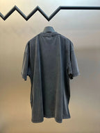 Balenciaga crew-neck T-shirt, dark gray, short sleeves, plain back