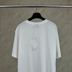 White Dior short-sleeve T-shirt with crew neck, back view.