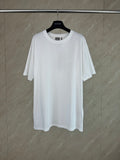 White Dior short-sleeve T-shirt with crew neck and subtle Dior logo.