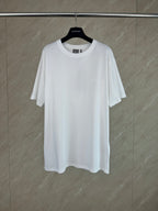 White Dior short-sleeve T-shirt with crew neck and subtle Dior logo.