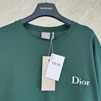 Dark green Dior T-shirt with crew neck and hanging tags