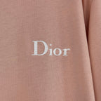 Pink T-shirt with embroidered Dior logo on chest