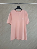 Pink short-sleeve T-shirt with Dior logo at chest