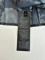 Gucci long-sleeve shirt size and care label tag at hem