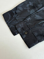 Gucci long-sleeve shirt sleeve and button cuff detail in dark floral print
