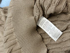 Ralph Lauren knit polo sweater with care label, light beige knit fabric