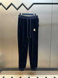 Louis Vuitton drawstring pants, dark navy with elastic waistband and side pockets