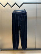 Louis Vuitton pants back view, dark navy with pocket and elastic cuffs