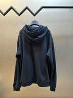 Navy hoodie with hood and long sleeves