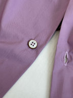 Louis Vuitton lilac shirt with round white buttons and small logo patch