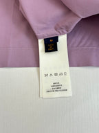 Louis Vuitton lilac shirt care label tag marked Made in Italy