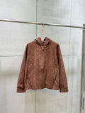Louis Vuitton monogram hooded jacket with zip, mauve-brown, long sleeves