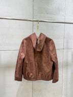 Louis Vuitton monogram hooded jacket, mauve-brown, back view