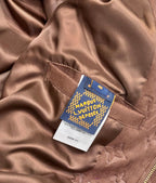Louis Vuitton size care label on satin lining, mauve-brown jacket