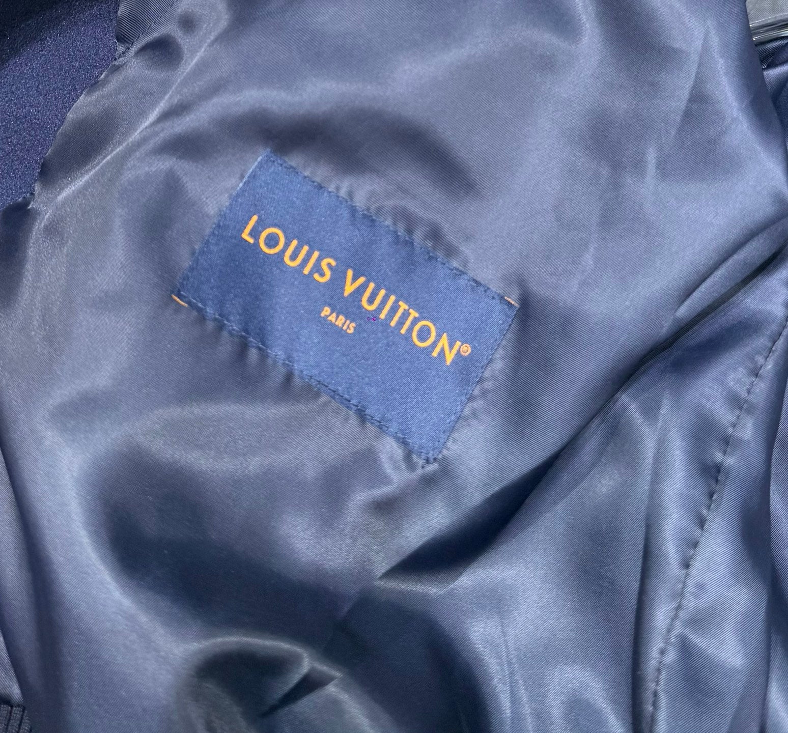 Louis Vuitton fabric label on inner lining