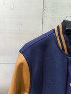 Louis Vuitton varsity jacket shoulder and sleeve with striped ribbed trim