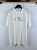 Dior short-sleeve T-shirt, white with 'No Dior No Dietrich' front print