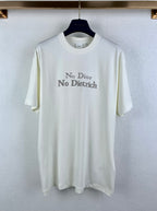 Dior short-sleeve T-shirt, white with 'No Dior No Dietrich' front print