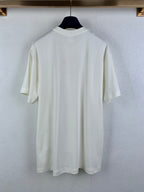 White short-sleeve T-shirt with plain back