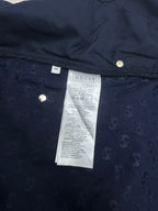 Gucci shorts in dark navy with interior care label and waistband button