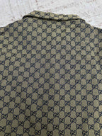 Gucci short-sleeve shirt back close-up with allover GG pattern