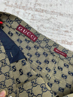 Gucci shorts inner waistband label with GG print and red brand tab