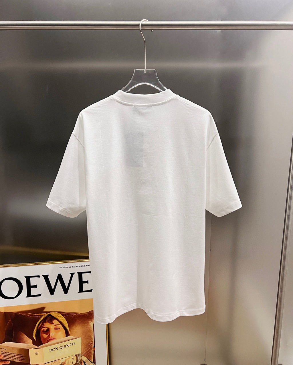 Gucci white short-sleeve T-shirt with crew neck; smooth back view