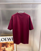 Magenta Versace T-shirt, back view with crew neckline
