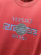 Magenta Versace T-shirt front logo with Medusa emblem and Milano