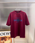 Magenta Versace T-shirt with front logo print and crew neck