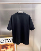 Moncler short-sleeve T-shirt, dark back view with plain round neckline