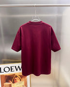 Moncler dark-red short-sleeve T-shirt back view