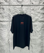 Balenciaga dark T-shirt with small heart logo on chest
