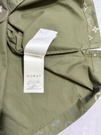 Louis Vuitton monogram short-sleeve shirt in olive green with inner label near chest panel