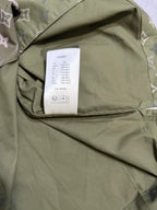 Louis Vuitton monogram short-sleeve shirt in olive green with interior size label and trim