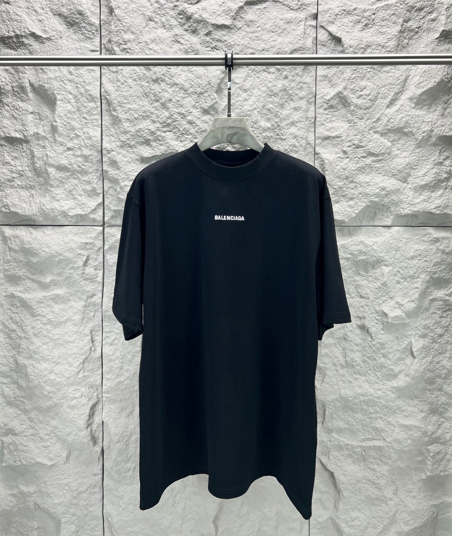 Balenciaga dark T-shirt with small chest logo