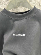 Balenciaga gray short-sleeve T-shirt detail, crew neck, small chest BALENCIAGA logo