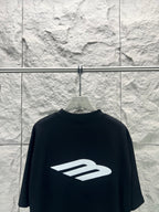 Black Balenciaga T-shirt with large back graphic logo