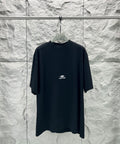 Black Balenciaga crewneck T-shirt with small chest logo