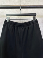 Balenciaga shorts with ribbed elastic waistband and dark black fabric