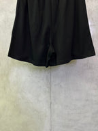 Balenciaga shorts back view in dark black with elastic waistband