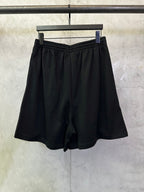 Balenciaga shorts with wide elastic waistband and dark black fabric