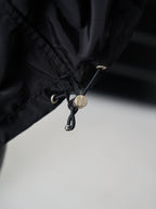 Prada dark jacket hem drawstring with metal toggle