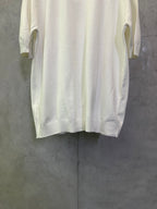 Fendi cream knit sweater with ribbed hem and side sleeve openings